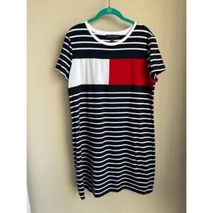 Tommy Hilfiger Striped T-Shirt Dress - Large